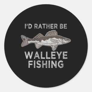 Pegatina Redonda Pesca Walleye S Walleye