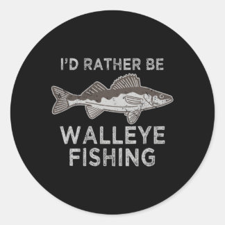 Pegatina Redonda Pesca Walleye S Walleye