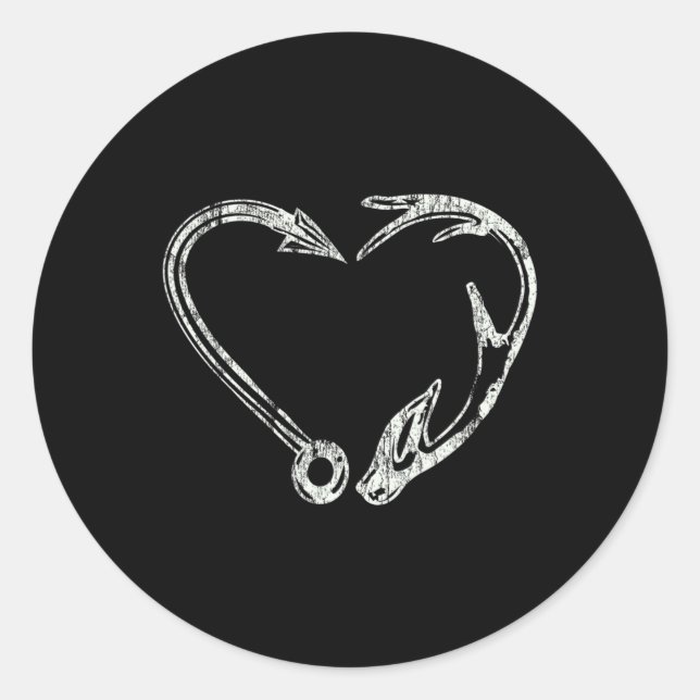 Pegatina Redonda Pesca y caza de camarones Antler Elk Deer (Anverso)