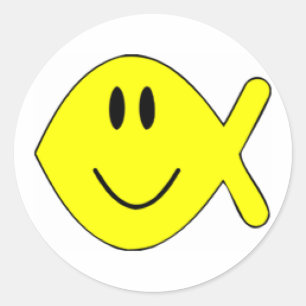 Pegatina Redonda pescado 1