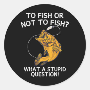 Pegatina Redonda Pescado O No Pescado