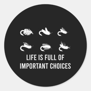 Pegatina Redonda Pescador de peces gancho de pesca Regalo de pescad