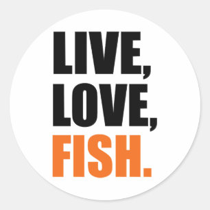 Pegatina Redonda pescar