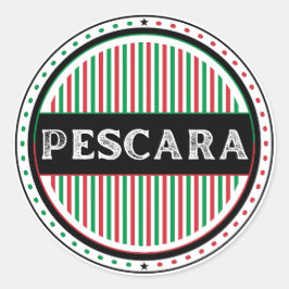 Pegatina Redonda Pescara City Pride Emblem – Italian Identity