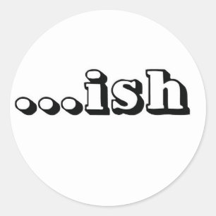 Pegatina Redonda peso del logotipo del ish