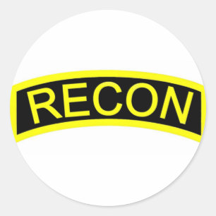 Pegatina Redonda Pestaña Recon Amarillo