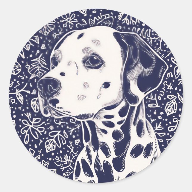 Pegatina Redonda Pet christmas  (Anverso)