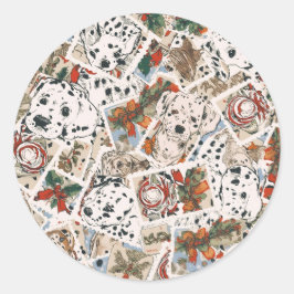 Pegatina Redonda Pet christmas 