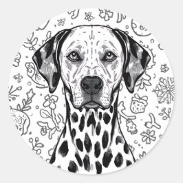 Pegatina Redonda Pet christmas 
