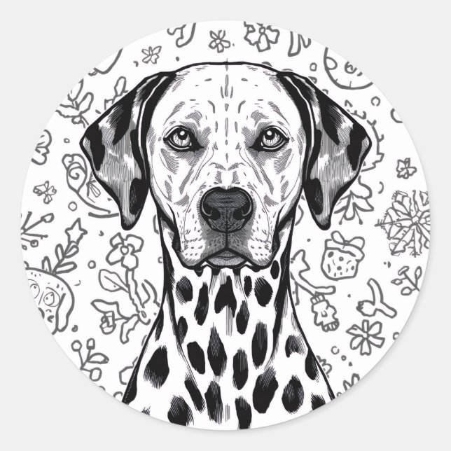 Pegatina Redonda Pet christmas  (Anverso)