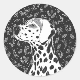 Pegatina Redonda Pet christmas 