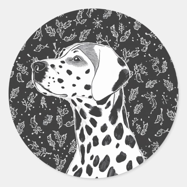 Pegatina Redonda Pet christmas  (Anverso)