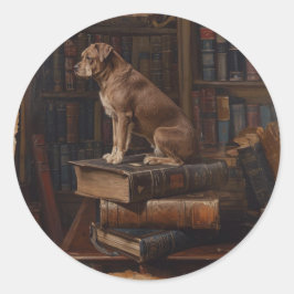 Pegatina Redonda Pet Talk Postcard