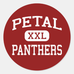 Pegatina Redonda Petal - Panthers - Middle - Petal Mississippi