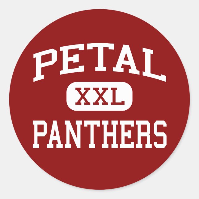 Pegatina Redonda Petal - Panthers - Middle - Petal Mississippi (Anverso)