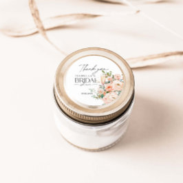 Pegatina Redonda Petales Y Ducha De Novias Prosecco