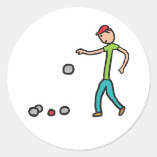 Pegatina Redonda Petanque