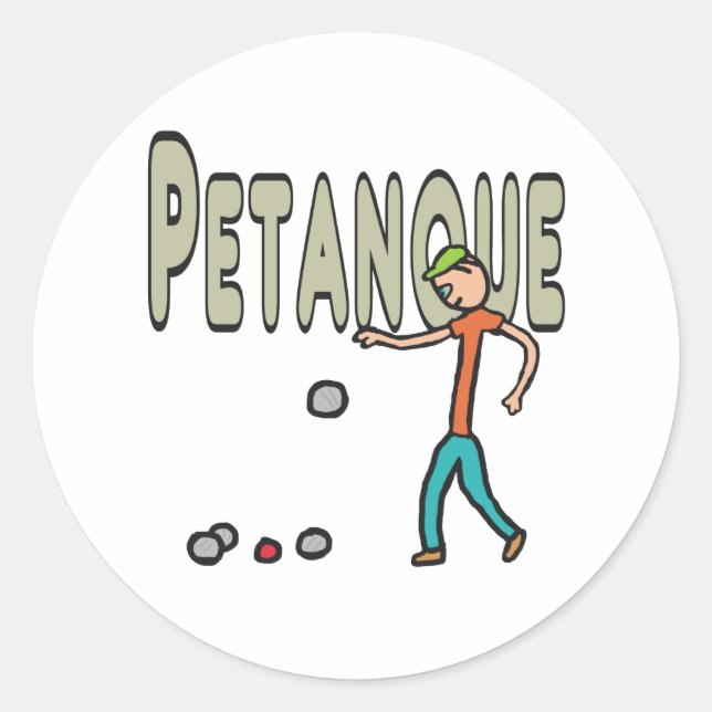 Pegatina Redonda Petanque (Anverso)