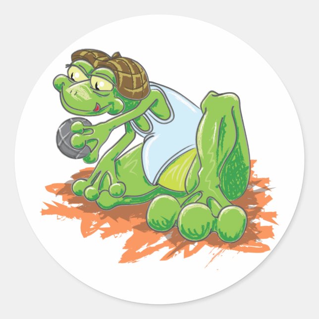 Pegatina Redonda Pétanque (Anverso)