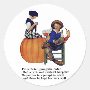 PEGATINA REDONDA PETER PETER PUMPKIN EATER