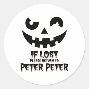 Pegatina Redonda Peter Pumpkin Come Halloween Costuma de parejas