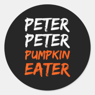 Pegatina Redonda Peter Pumpkin Costume Come Halloween