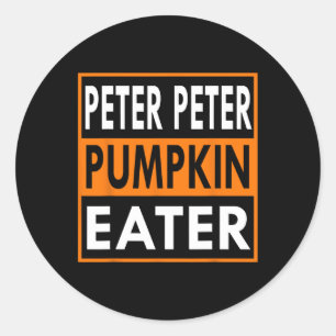Pegatina Redonda Peter Pumpkin Cóstume de comer para parejas - Coin