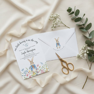 Pegatina Redonda Peter Rabbit Garden Party Baby Shower