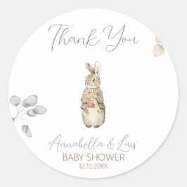 Pegatina Redonda Peter the Rabbit Fall en el invierno de otoño en B