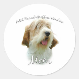 Pegatina Redonda Petit Basset Griffon Vendéen Mom 2