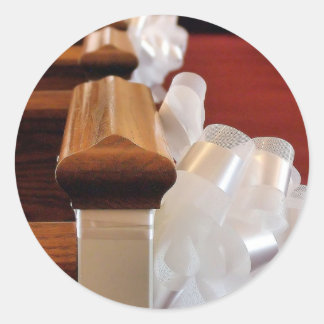 Pegatina Redonda Pew Bows