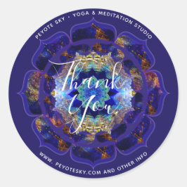 Pegatina Redonda Peyote Sky Mandala