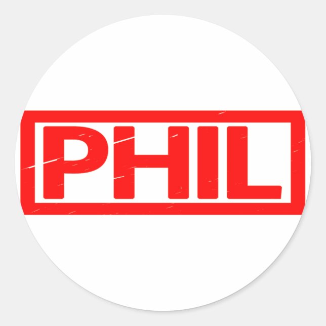 Pegatina Redonda Phil Stamp (Anverso)