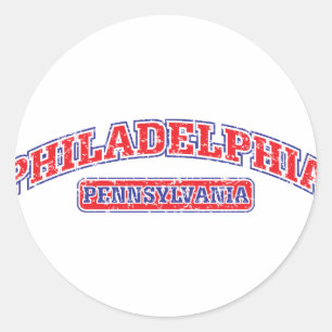 Pegatina Redonda Philadelphia atlética