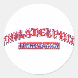 Pegatina Redonda Philadelphia atlética