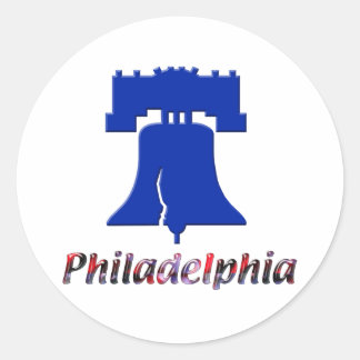 Pegatina Redonda Philadelphia Liberty Bell