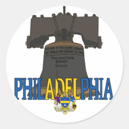 Pegatina Redonda Philadelphia Pennsylvania Liberty Bell
