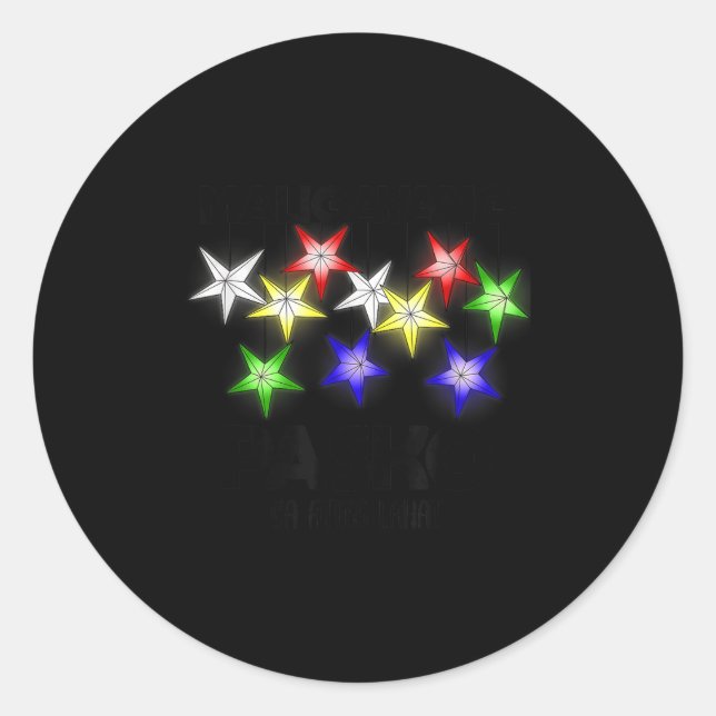 Pegatina Redonda Philipnes Linas Filino Christmas Parol Xmas Pasko  (Anverso)