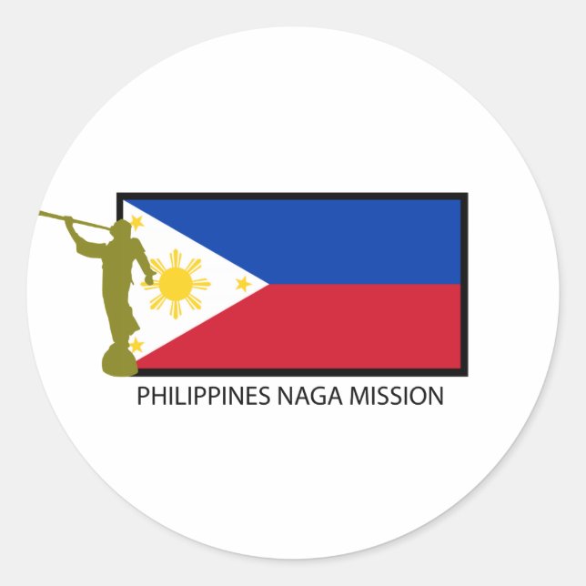 PEGATINA REDONDA PHILIPPINES NAGA MISSION LDS CTR (Anverso)
