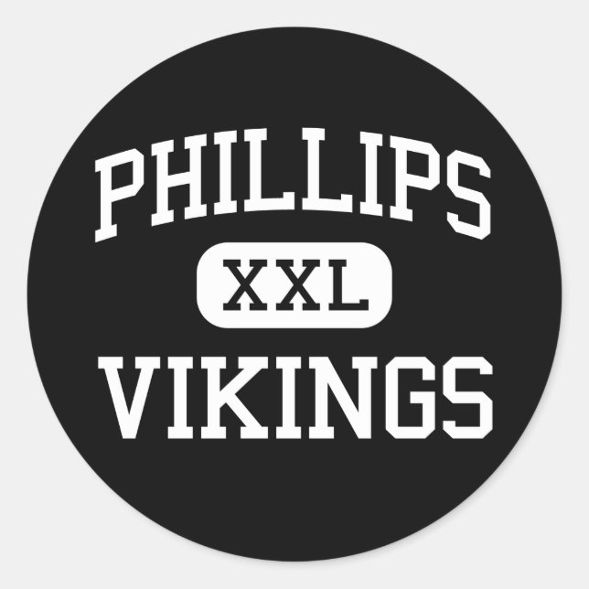 Pegatina Redonda Phillips - Vikings - Junior - Nueva Orleans (Anverso)