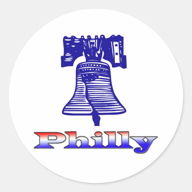 Pegatina Redonda Philly and Liberty Bell (Anverso)