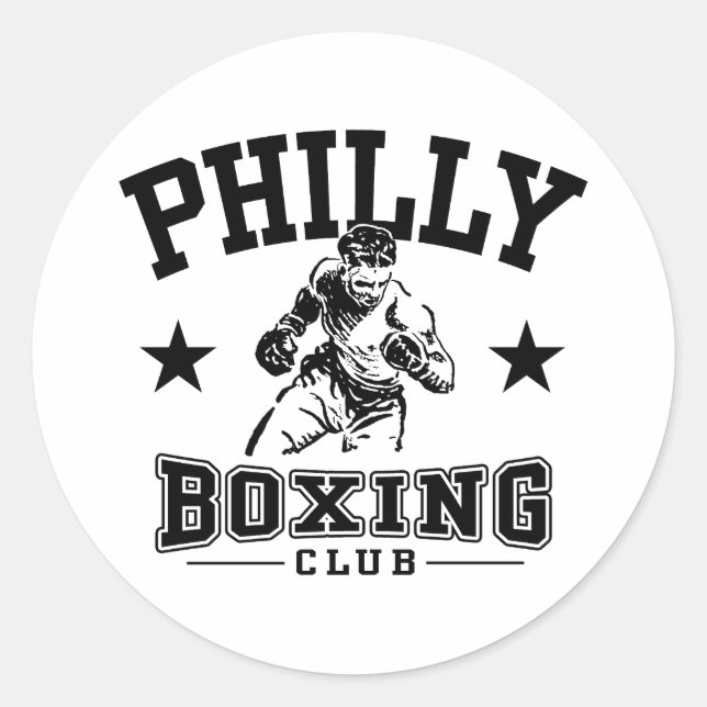 Pegatina Redonda Philly Boxing (Anverso)