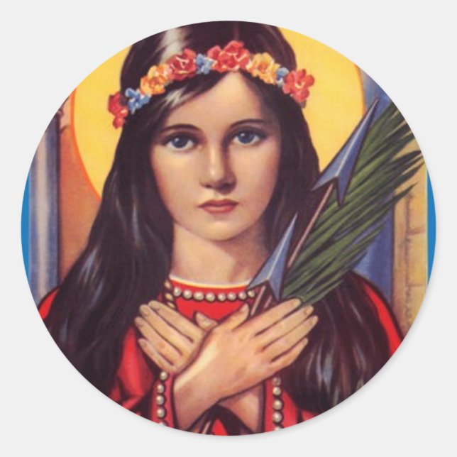 Pegatina Redonda Philomena (Anverso)