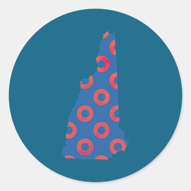 Pegatina Redonda Phish Fishman Donut New Hampshire Ecavator Boy Don (Anverso)