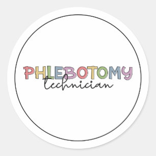 Pegatina Redonda Phlebotomy Technician PBT Phlebotomy Tech