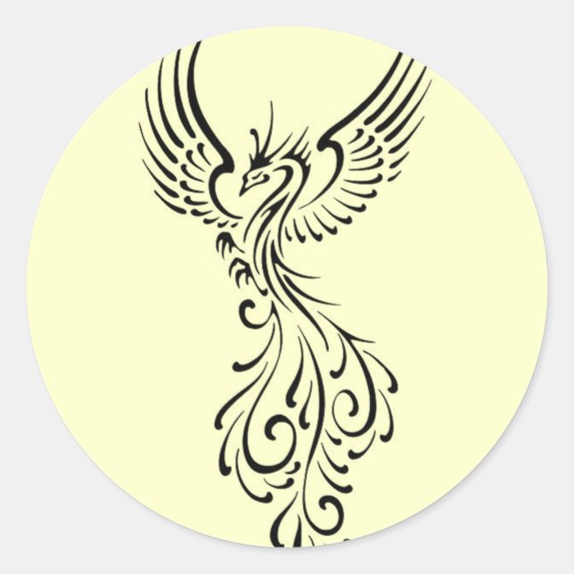 Pegatina Redonda Phoenix (Anverso)