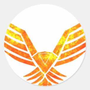Pegatina Redonda Phoenix