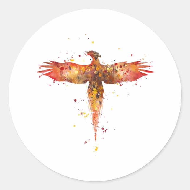 Pegatina Redonda Phoenix (Anverso)