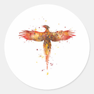 Pegatina Redonda Phoenix