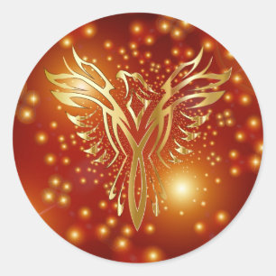 Pegatina Redonda Phoenix